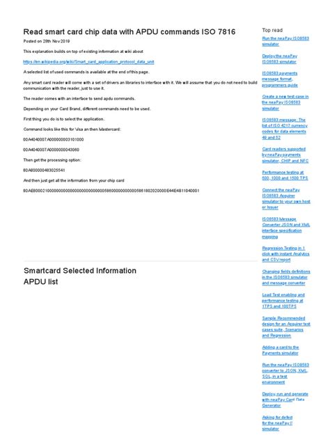 smart card command|iso 7816 apdu commands pdf.